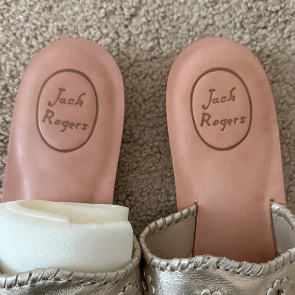 Jack Rogers Capri Metallic low wedge heel- Women's Sandals - Picture 6 of 9